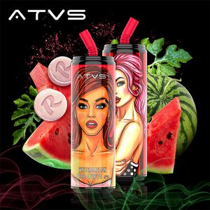 Autêntico ATVS 7000 Puffs Vape Descartável Dobrado Palha Design E Dispositivo de Cigarro 15ml Pré-preenchido Vara de Vapor Recarregável