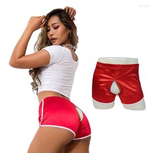 Kvinnors shorts Kvinna Öppna Crotch Pant sömlös dragkedja Sexig utomhus Skinny Crotchless Seat Club Fashion Summer Beach Girl Panties