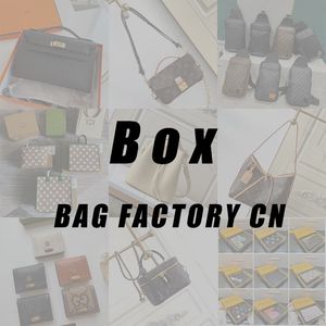 Mode axelväskor handväska designer tote med låda