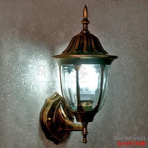 Außenwandleuchten Amerikanische Edison Retro-Lampenleuchte, die einfache wasserdichte Gartenlicht-Glas-Veranda-Lichter beleuchtet