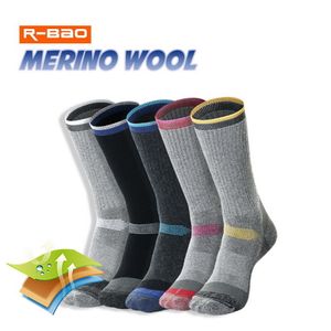 Sportstrumpor 2 par merino ull termiska strumpor för män kvinnor vinter hålla varma skid vandring strumpor sport utomhus termosocks tjockare m l xl 230421