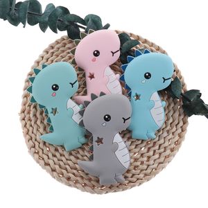 Bebek dişler oyuncaklar 10 pcs silikon bebek diş çıkarma dinozor silikon hemşirelik dişler için teether bebek diş çıkarma tabancası BPA bedava bebek malları 230422