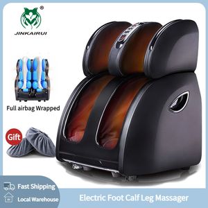 Beinmassager Jinkairui Elektrische vibrierende Fußmassaget -Infrarot -Heizungskaden -Kälber Oberschenkelmassage Luftdruck Massagem Schmerz Relief 231121