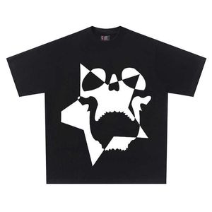 Męskie koszulki Y2K T Shirt Harajuku czaszka nadruk duże topy mężczyźni kobiety 2023 Nowy hip hop rock punk luźne bluza z krótkim rękawem Z0421