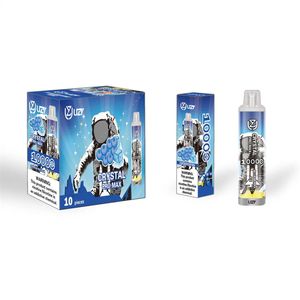 Originele UZY Crystal Pro Max 10000 Bladerdeeg 10000 Wegwerp E-sigaretten Mesh Coil 16ml Pod Batterij Oplaadbare Bladerdeeg 10K 0% 2% 3% 5% Vape Pen 10k soezen