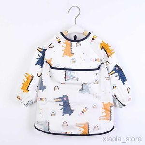 Bibs Burp Cloths Toddler baby children long sleeve scarf waterproof water art blouse feeding bib apron child pocket boys girls burp cloth bandana bibs nice