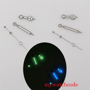 Reparatur-Werkzeug-Kits Armbanduhr Ersatzteile Uhrzeiger Set Neddles für NH35 NH36 Automatikwerk Grün oder Blau Luminous297l