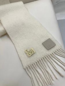 Novo lenço Loewe baixo sul-coreano premium gravatas inverno feminino dupla face graffiti caxemira borla como xale longo xale cachecol de lã quente