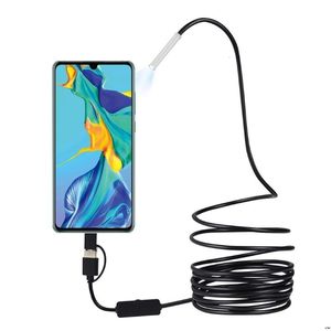 Plumb Fittings USB Endoscope 3 в 1 Borescope 3,9 мм Ультра -водонепроницаемая камера Micro и тип C для Android Phone Windows PC Mac 230422