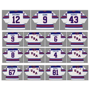 Eichel 2014 Team USA Hockey Jersey Patrick Kane Jack Joe Pavelski John Carlson Greenway Kunin Luke Hughes Max Pacioretty sällsynt