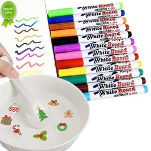 New Magical Water Painting Pen Whiteboard Markers Floating Ink Pen Doodle Water Pens Montessori Early Education Toy Art Supplies