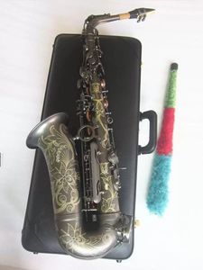 Czarny matowy alt saksofon A-992 Wysokiej jakości marka Saksofon E-flat Profesjonalny instrument muzyczny z przypadku
