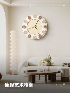 Orologi da parete Orologio moderno e minimalista per soggiorno e sala da pranzo in morbido giallo silenzioso senza ticchettio