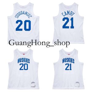 S GH Damon Stoudamire Torontos Huskies Marcus Camby Basketball Jersey 1996-97 Mitch and Ness Throwback Jerseys White Size S-XXXL