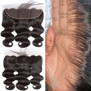 Clearance 13X4 Ear To Ear Lace Frontal Closure Straight Body Wave Frontal Lace Human Hair 100% Virgin Hair 150 Density Lace Hair Natural Pre-Pulled Baby Hair Bella Hair