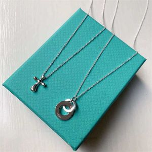 Tiffanylise Necklace Classic Women S925 Sterling Silver Cross Versatile Simple Chain Gift Hyla