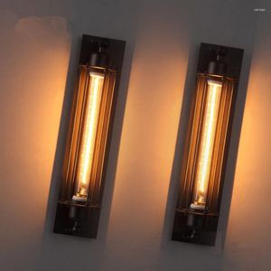Lâmpada de parede retro luzes para quarto escadas corredor vintage industrial arandela metal preto 110 220v restaurante pub