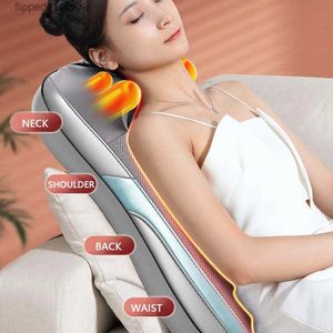 Massaggiare il collo Pillowws Corpo elettrico sano casa Shiatsu massaggiatore collo spalla schiena riscaldamento a infrarossi dolore impastare cuscino per massaggio Q231124