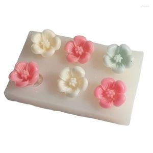 Moldes de cozimento Silicone Cherry Flowerant Mold Cake Decorating Punger Cutter Resin Tools Home Tools Handmade R7UB