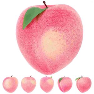 Dekorativa blommor 6 PCS Peaches Craft Model Ornament Toys Tiny Prop Mini Decor Foam Miniature Store som visar