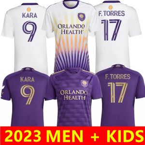 Orlando City Sc Soccer Jerseys 2023 2024 F. Torres Pereyra Kara Cartagena Ojeda MLS 23 24 Piłka nożna Zestawy dla dzieci
