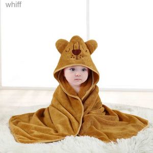 Towels Robes Toddler Baby Hooded Bath Towel Newborn Kids Bathrobe Super Soft Blanket Warm Sleeping Swaddle Wrap for New Born Boys GirlsL231124