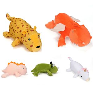 60CM Dinosaur Weighted Plush Stuffed Animals Plushie Doll Pillow Cartoon Pink Dinosaur Lopard Unicorn Plush Toy Kids Playmates Home Decor