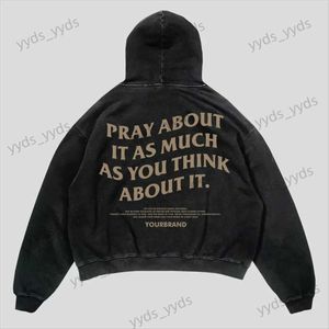 Erkek Hoodies Sweatshirts y2k Yeni Hoodies Kadınlar Street Fashion Retro Sweatshirts Çift Sıradan Gevşek Joker Pullover Harajuku Hip Hop Plus Beden Hoodie T231127