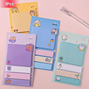 Kawaii papel pegajoso notas criativo bloco de notas bloco de notas bonito mensagem n vezes escritório escola papelaria caderno