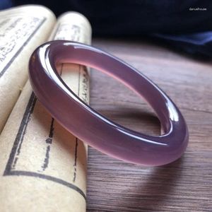 Bileklik Doğal Yeşim Mor Chalcedony Bilezik Kadınlar İçin Gerçek Çin Jades Taş Aksesuarları Takı Taş Bangles