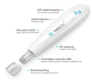 Hydra Pen H2 Microneedling DermaPen Microneedle Automatic Infusion Serum Applicator Dr MICO Needle Aqua Moisture Kit Home Use Hou7789349