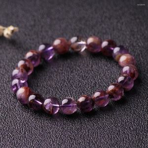 Strand Luxury Natural Purple Titanium Crystal Armband Armband Fashion Supply Energy Jewelry Gift for Women Drop