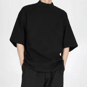 Herren-T-Shirts Lässiges halbhohes Kurzarm-T-Shirt für Herren Lockeres und cooles schwarzes Yamamoto-inspiriertes T-Shirt Perfekte Paarkleidung