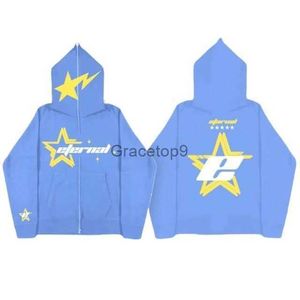 3bcx Men's Hoodies Sweatshirts Zipper Sweater Star Graffiti Print Coat Men's and Women's Hooded Long Zipper Cardigan 3 N9qw