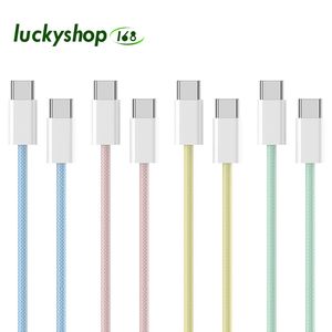 60W PD Type-C till C-kabel för iPhone 15 Snabbladdningskablar för Samsung Xiaomi Huawei Data 1m 2m trådtyp C