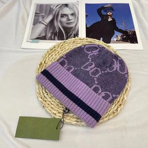 Designer de moda 2024 outono e inverno novo chapéu de lã de malha de luxo chapéu de malha site oficial versão 1:1 artesanato