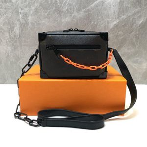 대칭 트렁크 박스 가방 정품 가죽 소프트 미니 버킷 숄더 가방 도시 주 파우치 여성 패션 새로운 크로스 바디 핸드백 일련 번호