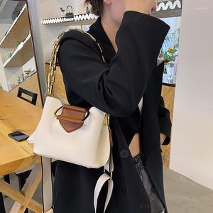 Evening Bags Thick Chain Women Handbag And Purses PU Leather Small Crossbody With Short Handle Ladies Shoulder Casual Tote