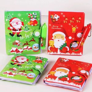 Christmas Fun Cute Children's Gifts Promotional Santa Notebook With Ballpoint Pen Mini Pocket Notepad