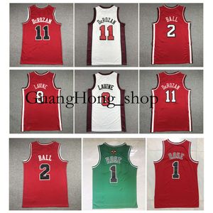 Gh Zach Lavine Bull DeMar DeRozan Basketbol Forması Chicagos Derrick Rose Lonzo Ball Kırmızı Beyaz Boyut S-XXL