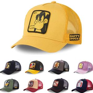 2023 Top Kapakları Yeni Marka Anime Tavşanı Looney Taz Duck Snapback Cap Cotton Beyzbol Kapağı Erkekler Kadın Hip Hop Baba Mesh Trucker Dropshippshipping Hats Tasarımcı Beanie Yüksek Kalite