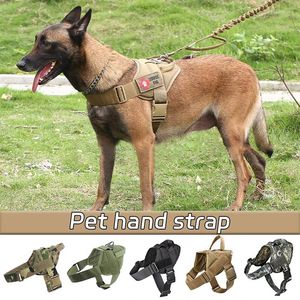 Hundkläder Taktisk träning Vest Light Clothing Justerbar sele Support Pet Control Safety Handrem