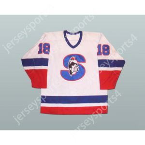 Personalizado BRANCO 18 ARI HAANPAA SPRINGFIELD INDIANS HÓQUEI JERSEY NOVO Top Costurado S-M-L-XL-XXL-3XL-4XL-5XL-6XL