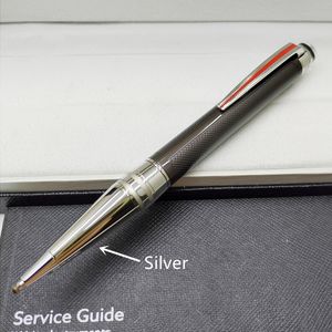 AAA Quality قلم الكرة السوداء / الفضية / Roller Ball مع Crystal Head Office Stationery Men Business Business Ball Pens Gift