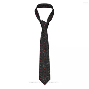Bow Ties Mothman Night 3D Druk krawat 8 cm szerokość poliestrowa koszula akcesoria dekoracja imprezowa