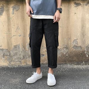 Men's Pants ICCLEK Autumn Casual Men's Straight-leg Loose Nine-point Baggy Trousers Men Sweatpants