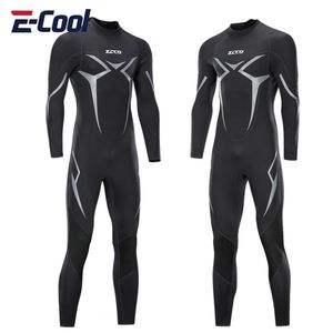 Simkläder m neopren Wetsuit män dykning full kostym Spearfishing Wear Snorkling Surfing Set Winter Keep Warm Swimsuit 231122