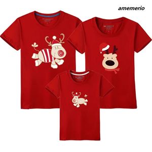 Abiti coordinati per la famiglia Papà Mamma Completo da bambino Look T-shirt natalizia Madre figlia Manica corta Padre Figlio Vestiti 231122