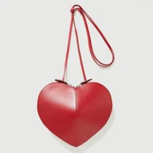 Evening Bags Fashion Peach Heart Shape Shoulder Bag Women 2023 Trend Chic In Cute Purse Simple Versatile Brand Designer Small Cross