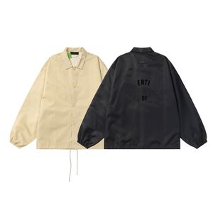 Designer FOG Season 9 Flocking Letter Essent Jacket 2023 Autumn New Couple Wear Large Loose Windbreaker Coat